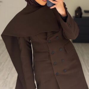 Alternative view of Scarf Blazer - Brown