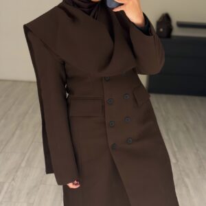 Scarf Blazer - Brown