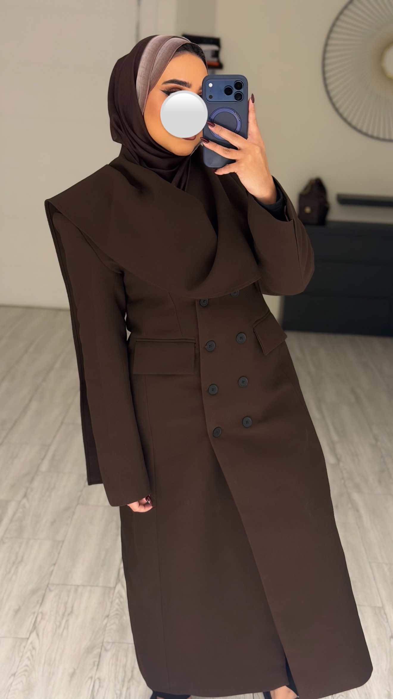 Scarf Blazer - Brown