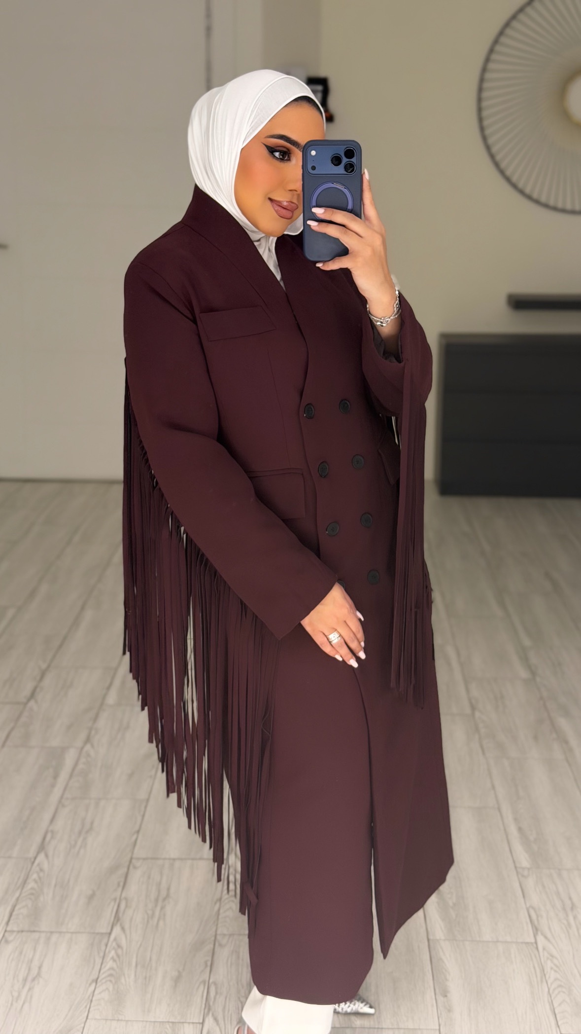 Maroon hadab blazer - الصورة 4