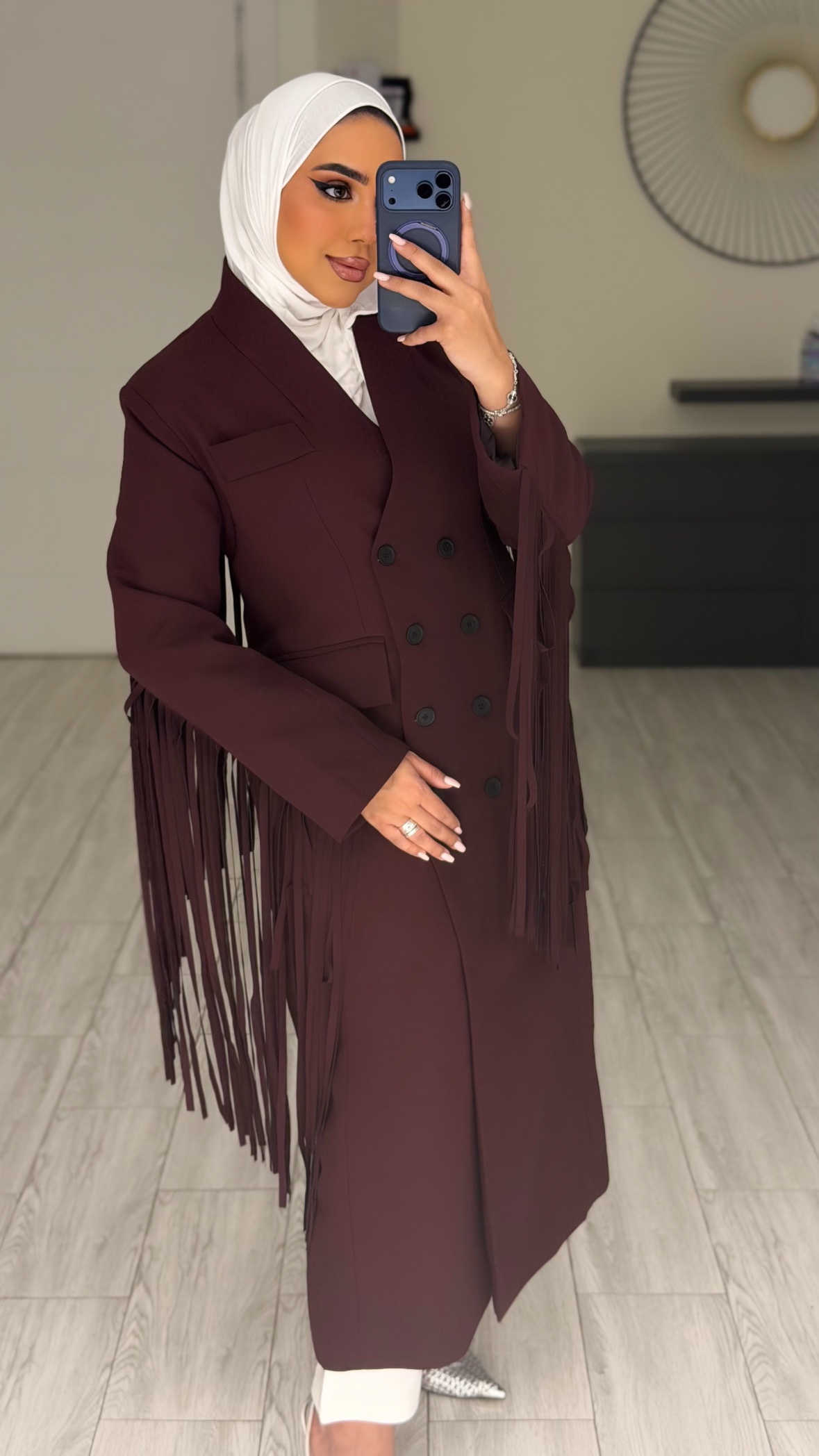 Maroon hadab blazer - الصورة 2