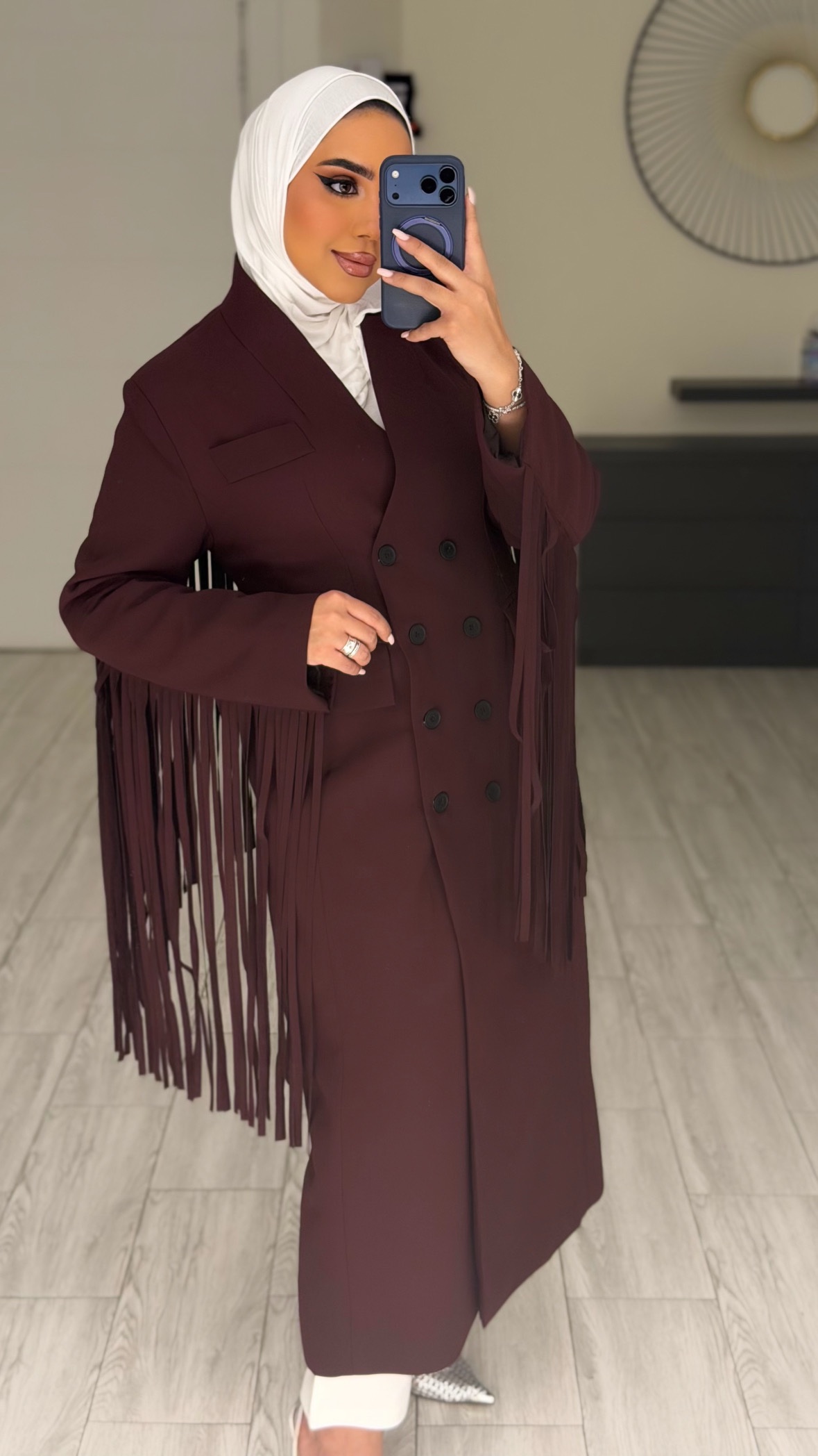 Maroon hadab blazer - الصورة 3