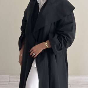 Deep Black trench coat