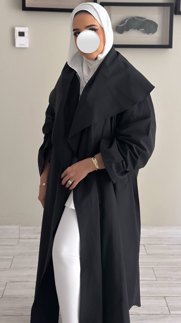 Deep Black trench coat