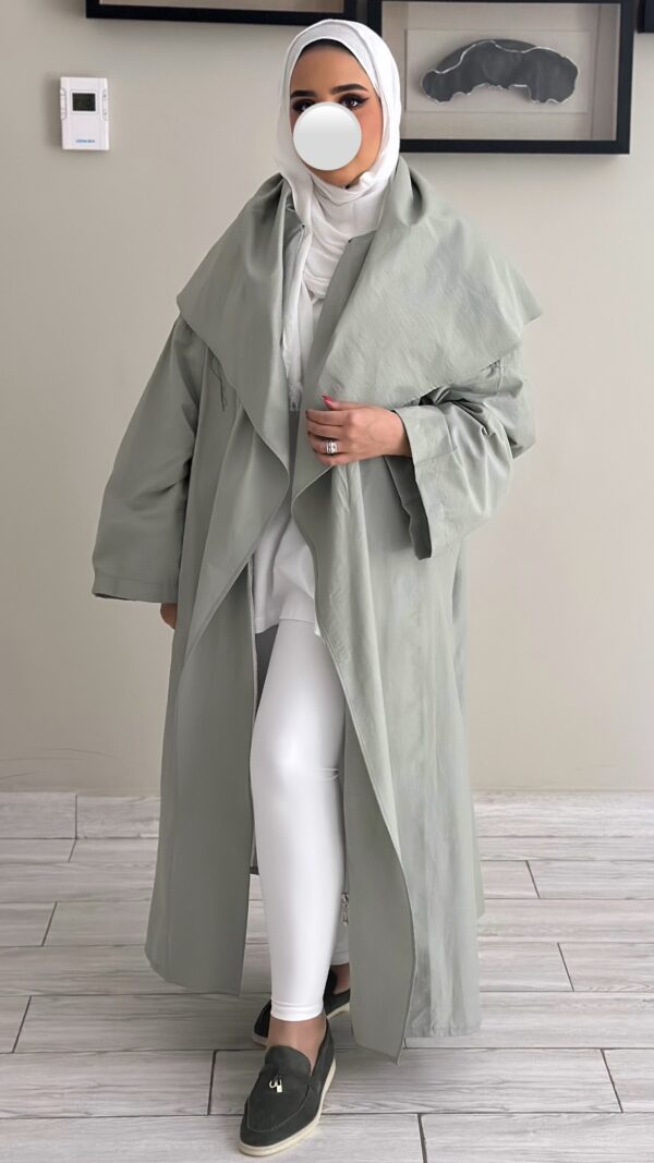 Matcha trench coat