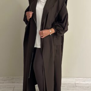 Brown trench coat
