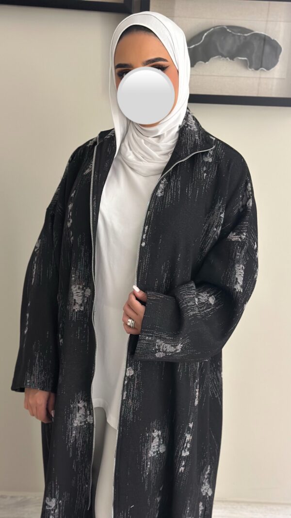⁦Black jeans trench coat⁩ - الصورة ⁦6⁩