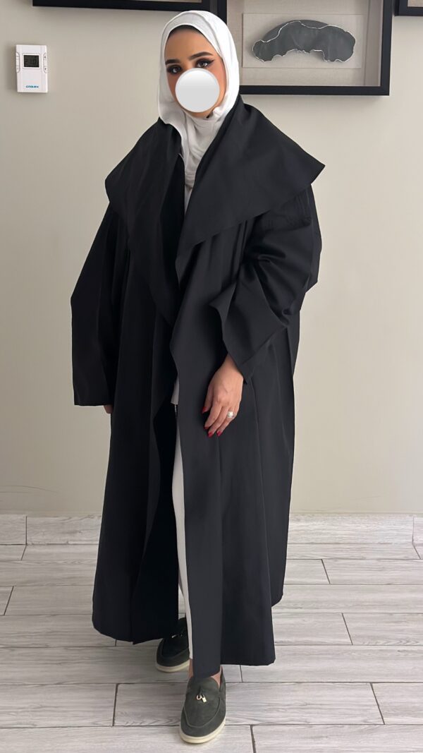 ⁦Deep Black trench coat⁩ - الصورة ⁦5⁩
