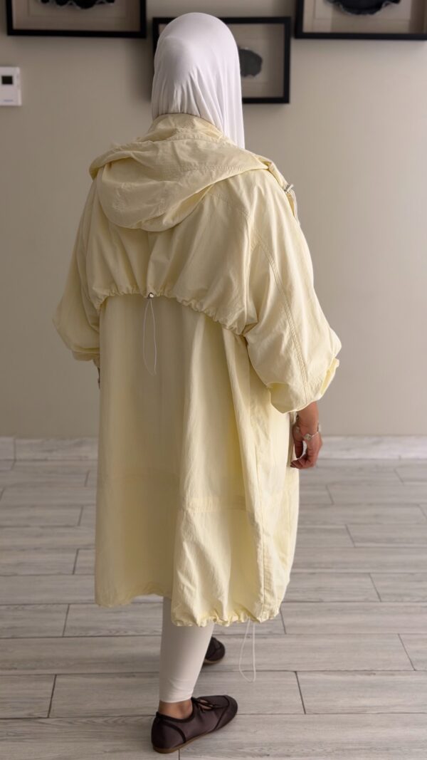 Cream butteryellow Trench coat