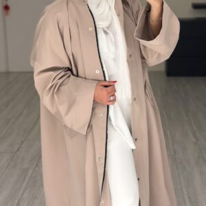 Nude pink trench coat