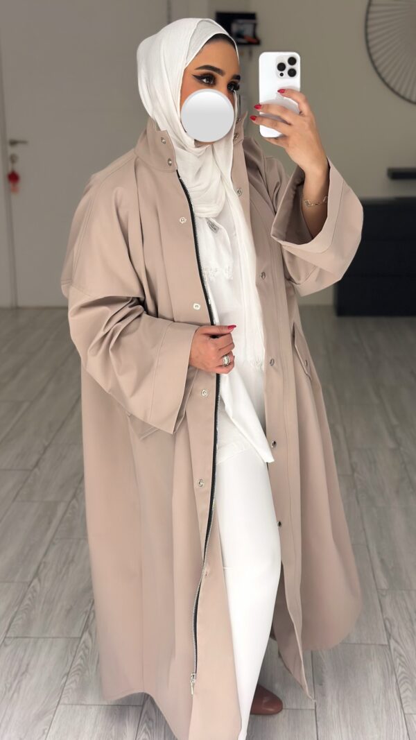 Nude pink trench coat