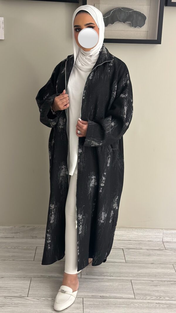 ⁦Black jeans trench coat⁩ - الصورة ⁦2⁩