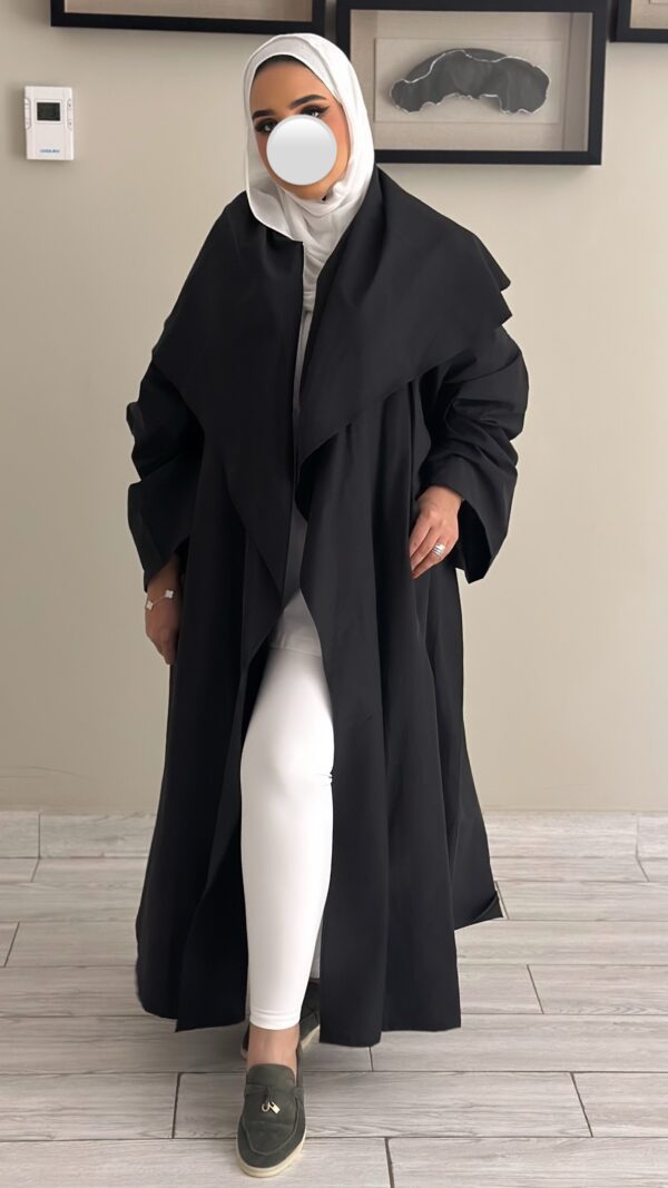 ⁦Deep Black trench coat⁩ - الصورة ⁦6⁩