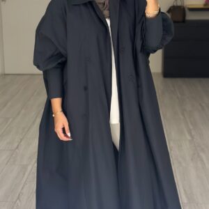 Navy freesize abaya-Trench