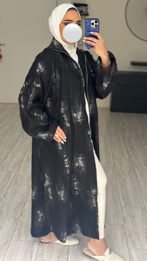 ⁦Black jeans trench coat⁩ - الصورة ⁦3⁩