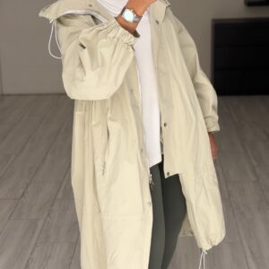 Alternative view of Mint Trench coat