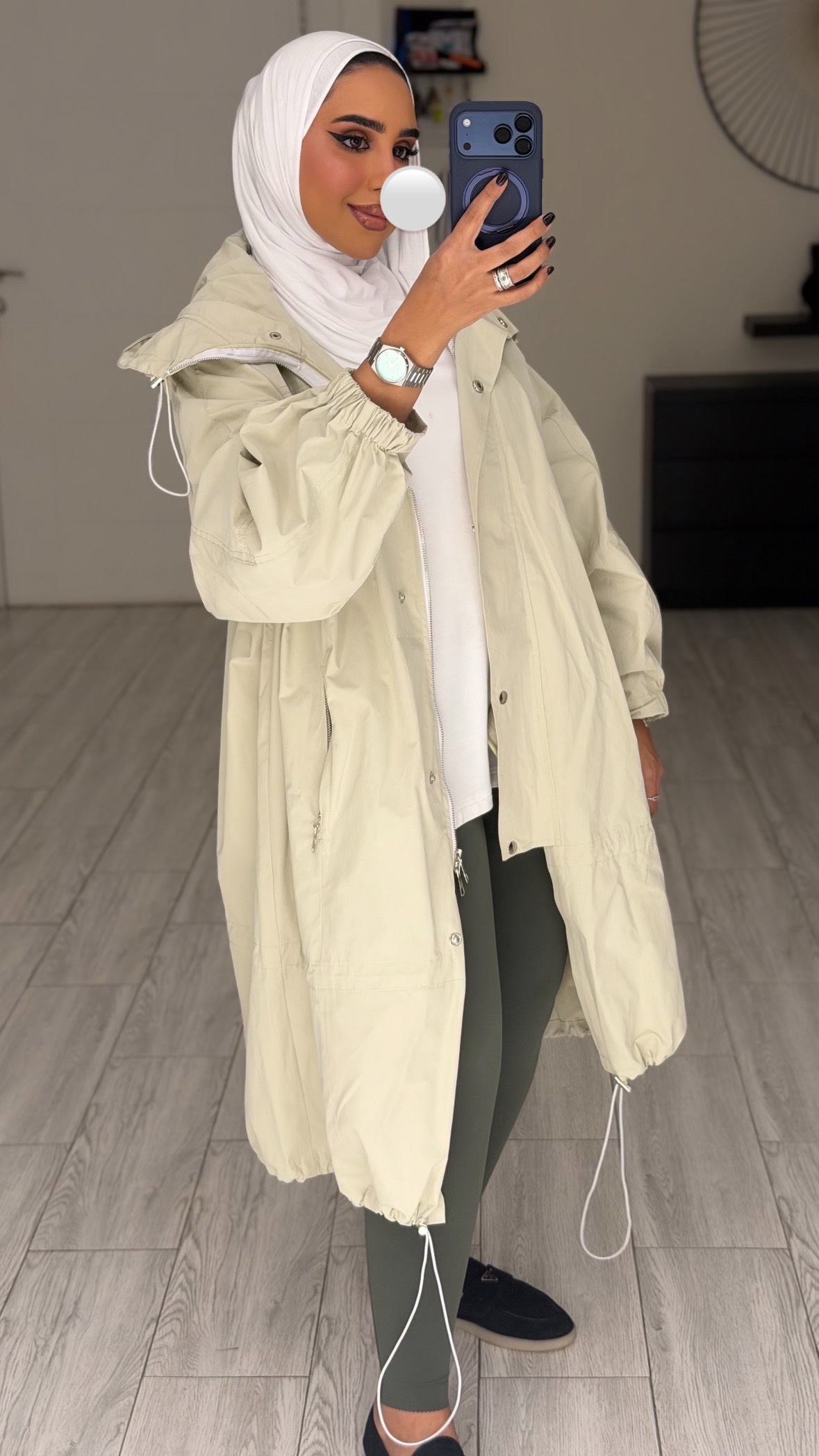 Mint Trench coat - الصورة 2