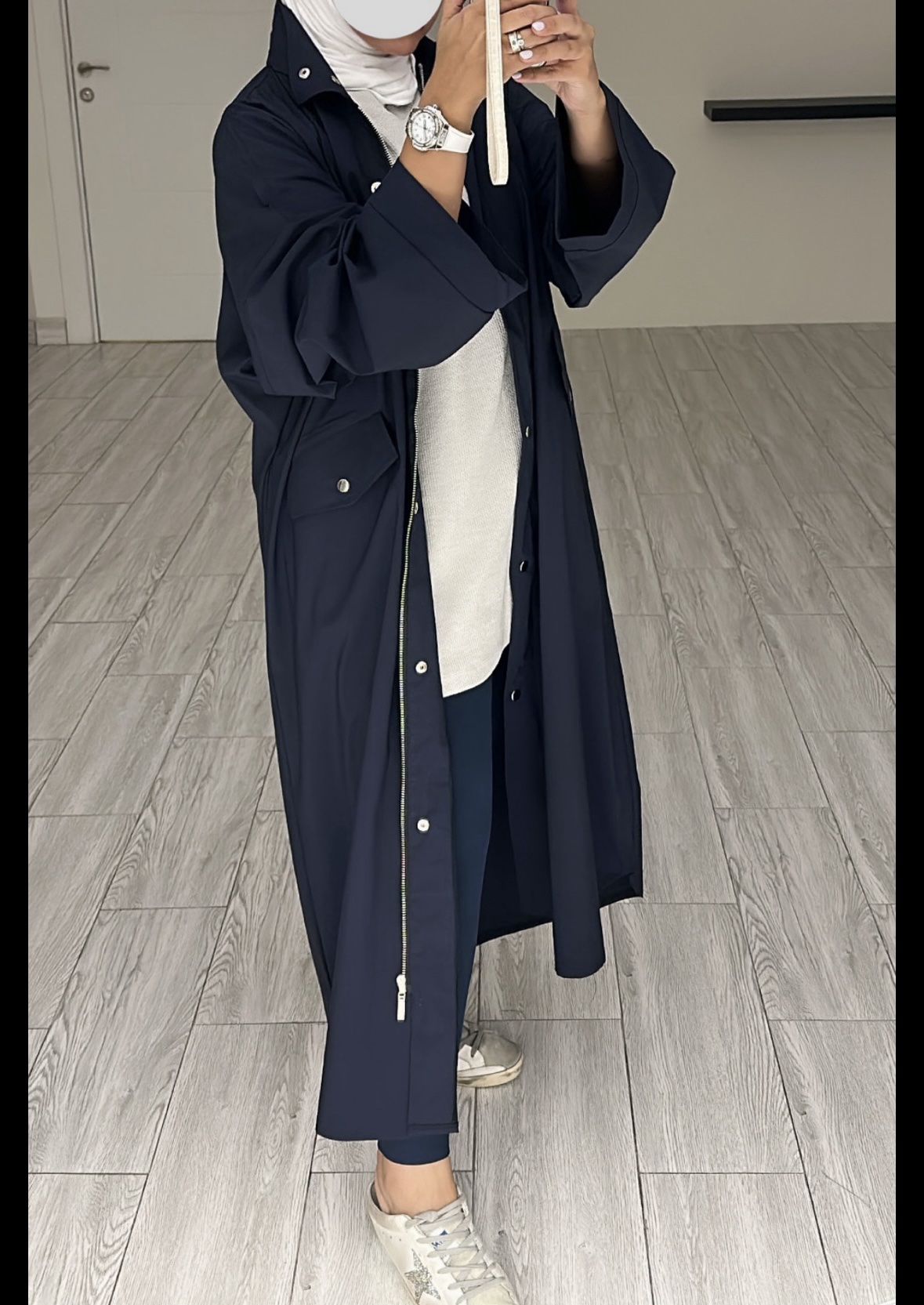 Basic trench coat navy blue