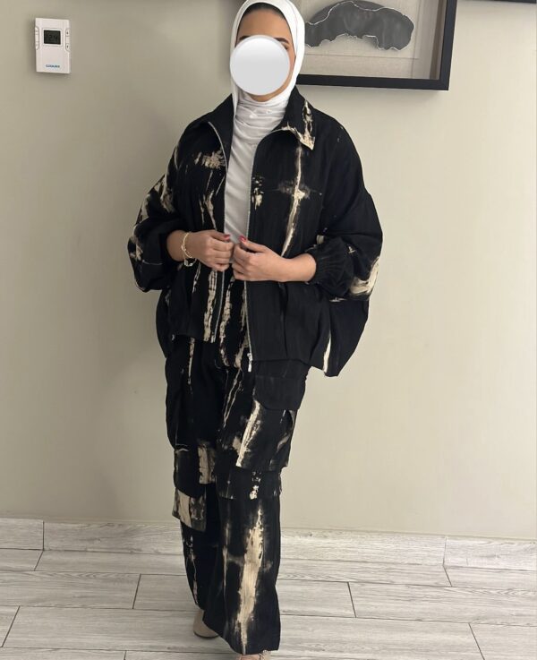⁦Tie dye set🤍🖤⁩ - الصورة ⁦6⁩