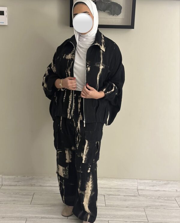 ⁦Tie dye set🤍🖤⁩ - الصورة ⁦7⁩