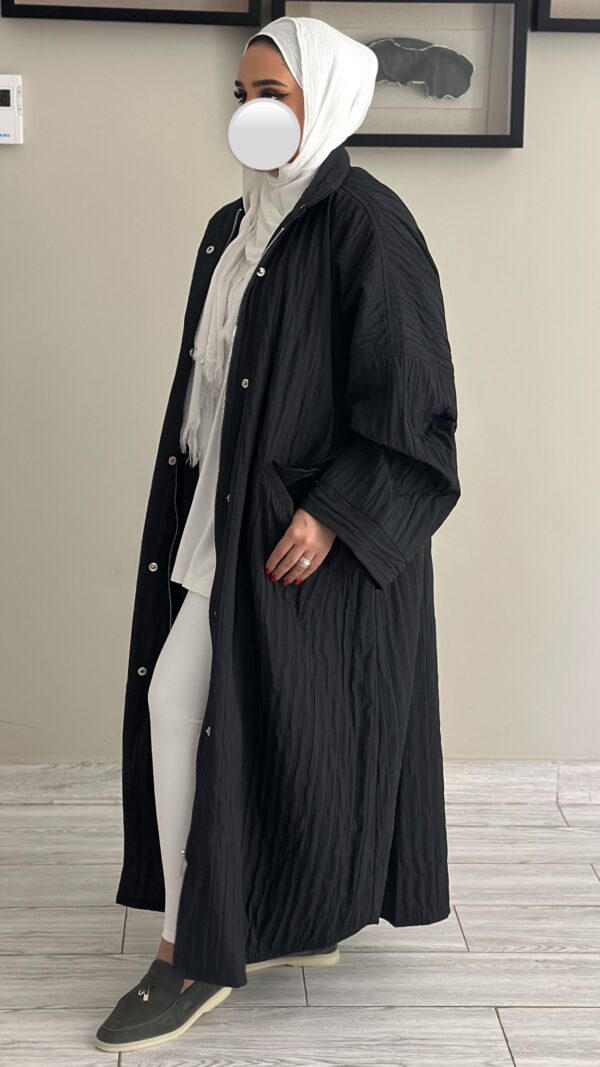 ⁦Aqua Black trench coat⁩ - الصورة ⁦4⁩