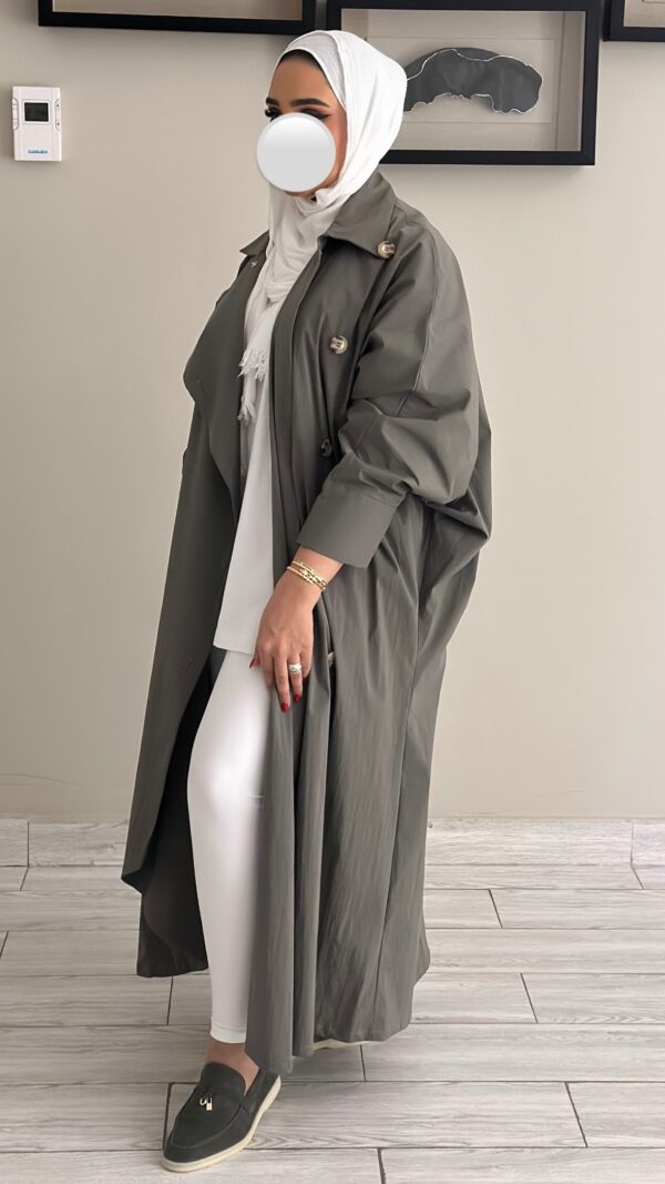 ⁦Trench coat - Cool Grey⁩ - الصورة ⁦5⁩