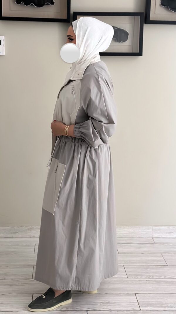 ⁦Trench coat - Grey⁩ - الصورة ⁦6⁩
