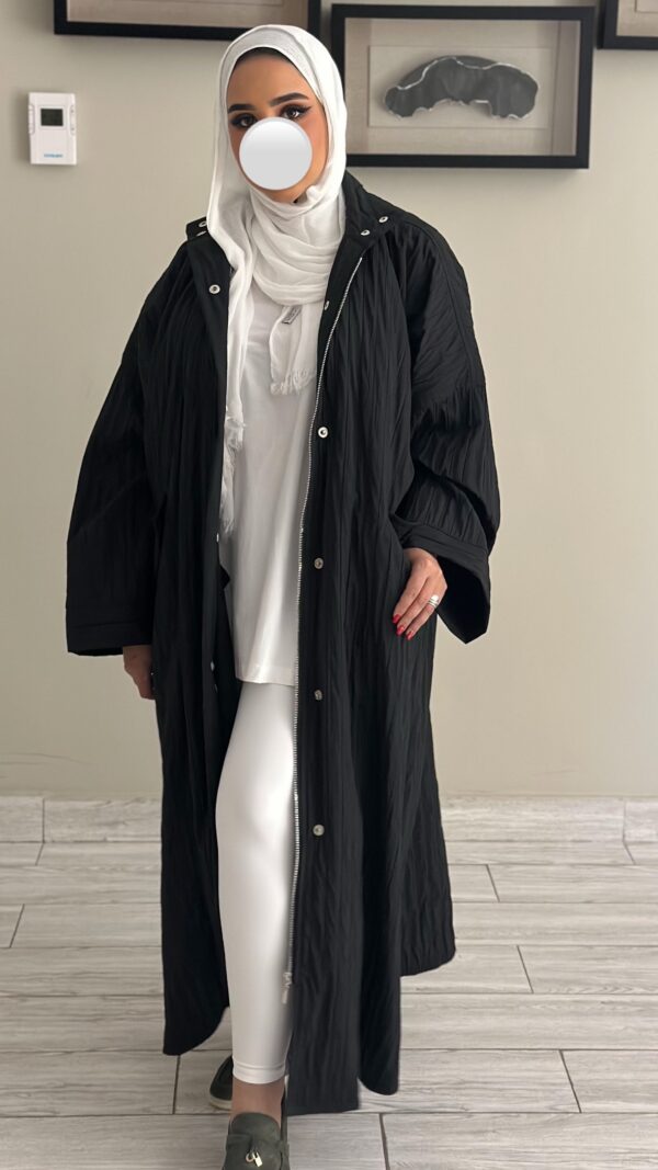 ⁦Aqua Black trench coat⁩ - الصورة ⁦5⁩