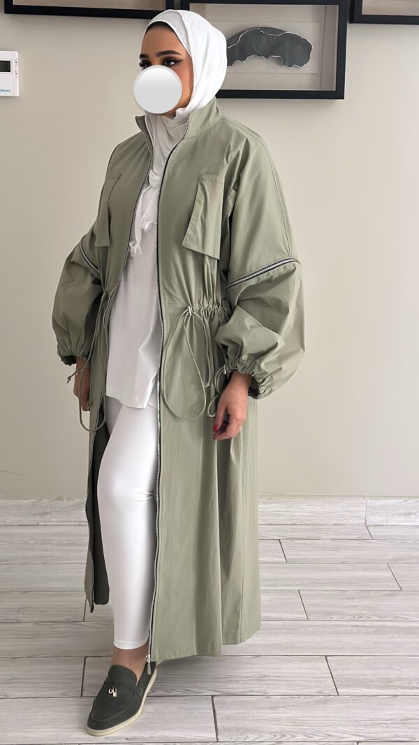 ⁦Pistachio Trench Coat⁩ - الصورة ⁦3⁩