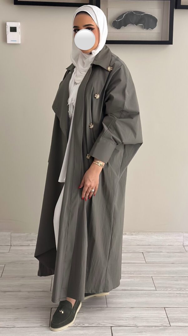 ⁦Trench coat - Cool Grey⁩ - الصورة ⁦3⁩