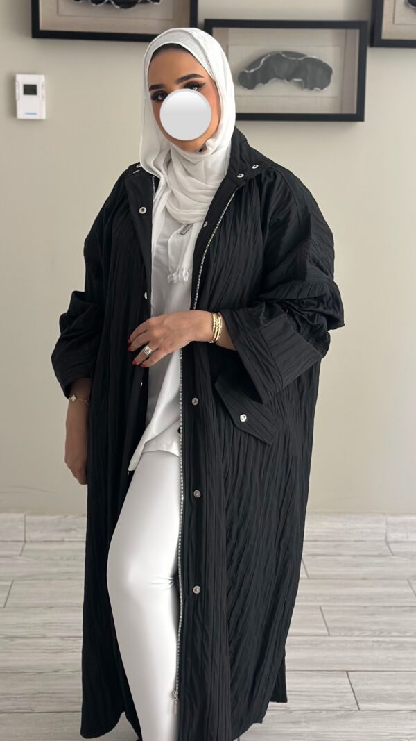 ⁦Aqua Black trench coat⁩ - الصورة ⁦10⁩