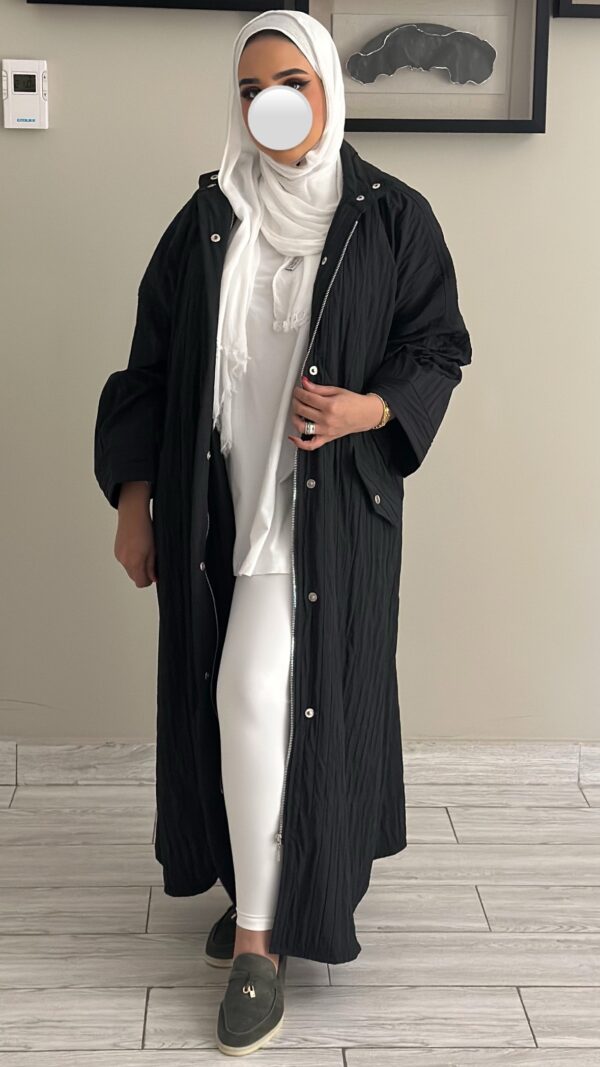 ⁦Aqua Black trench coat⁩ - الصورة ⁦6⁩