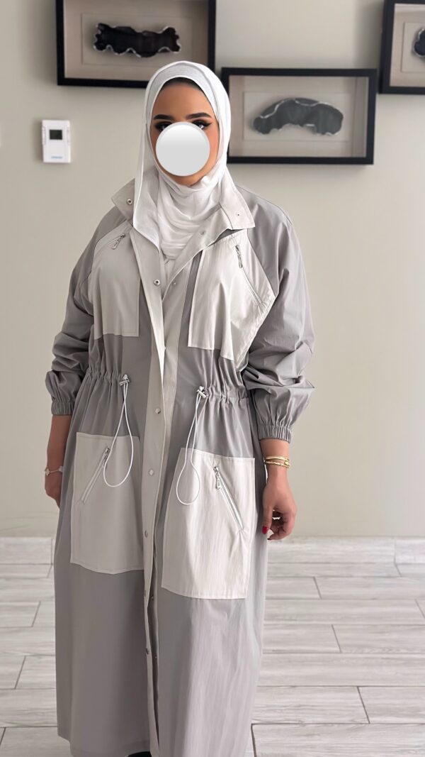⁦Trench coat - Grey⁩ - الصورة ⁦3⁩