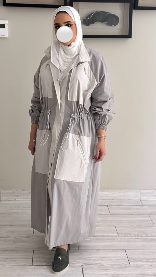 ⁦Trench coat - Grey⁩ - الصورة ⁦4⁩