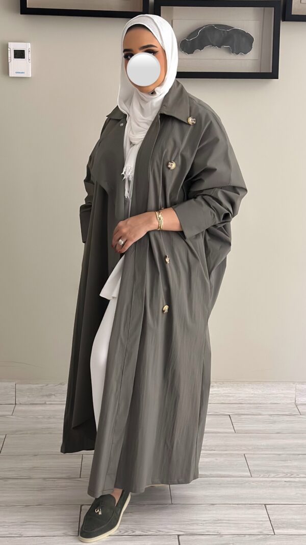 ⁦Trench coat - Cool Grey⁩ - الصورة ⁦2⁩
