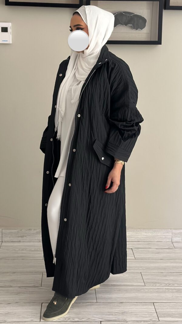 ⁦Aqua Black trench coat⁩ - الصورة ⁦8⁩