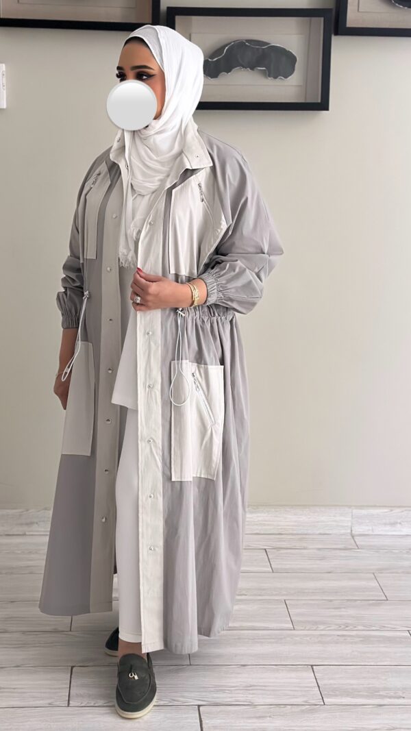 ⁦Trench coat - Grey⁩ - الصورة ⁦5⁩