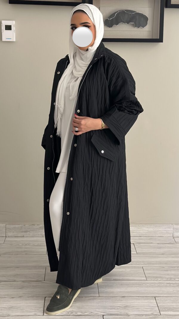 ⁦Aqua Black trench coat⁩ - الصورة ⁦7⁩
