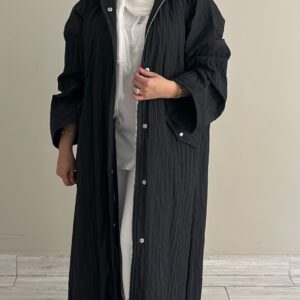 Aqua Black trench coat