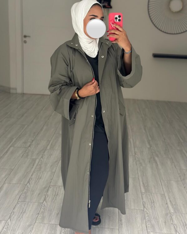 ⁦Basic trench coat - petroleum⁩ - الصورة ⁦2⁩