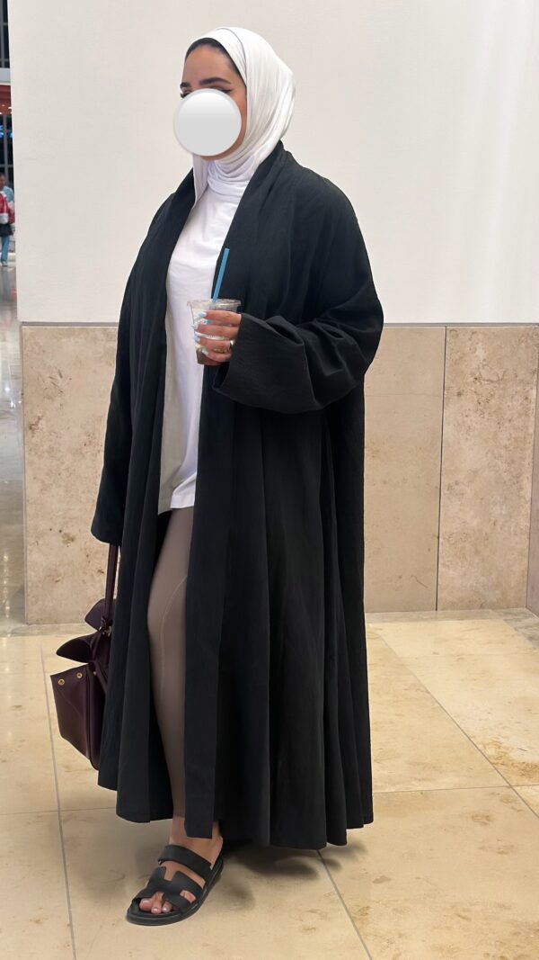 ⁦Linen Abaya⁩ - الصورة ⁦4⁩