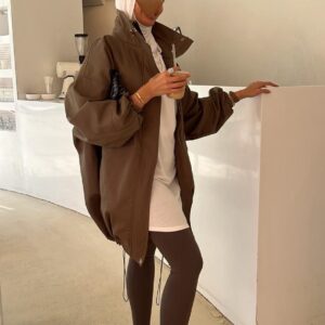 Alternative view of OVERSIZED JACKET - ETOUPE