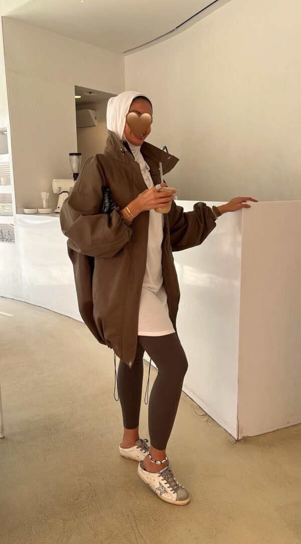 ⁦OVERSIZED JACKET - ETOUPE⁩ - الصورة ⁦2⁩