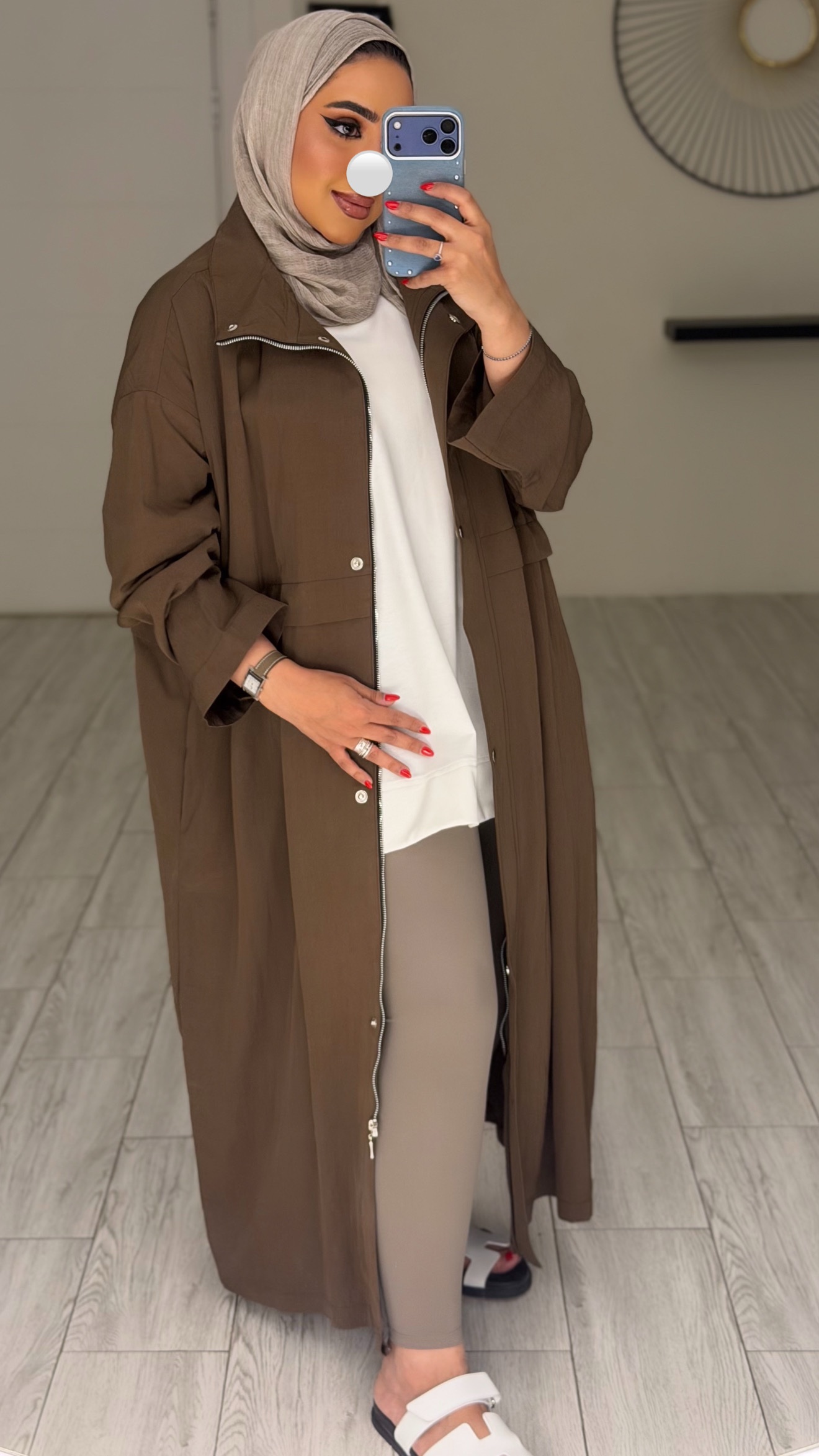 Relaxed trench coat - Mocha - الصورة 2