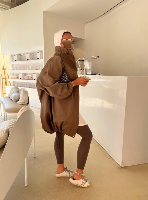 ⁦OVERSIZED JACKET - ETOUPE⁩ - الصورة ⁦4⁩
