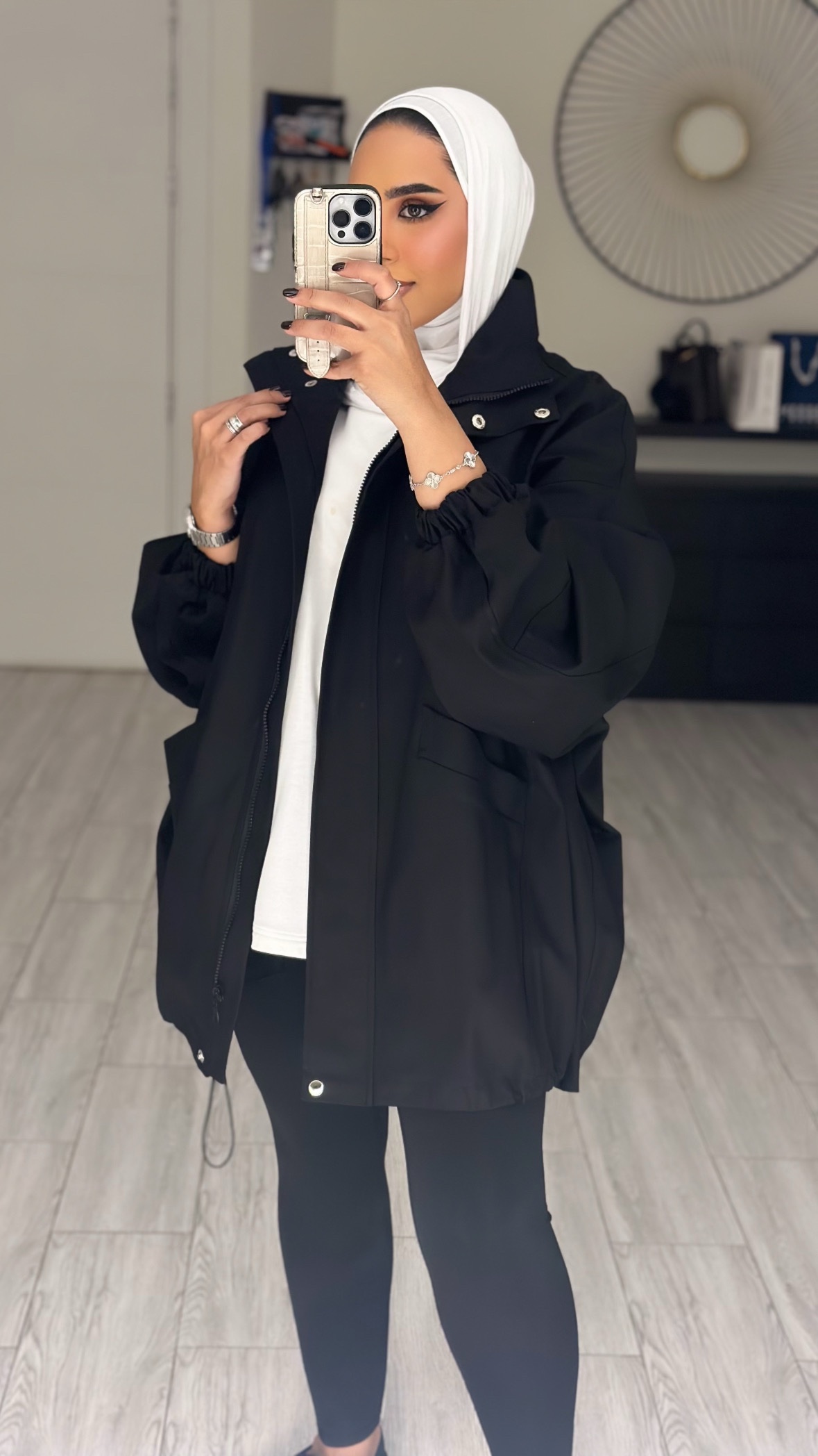 OVERSIZED JACKET - BLACK - الصورة 2