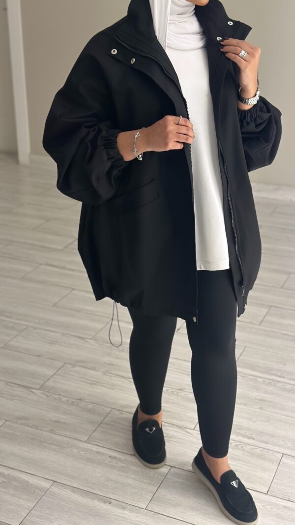 ⁦OVERSIZED JACKET - BLACK⁩ - الصورة ⁦5⁩