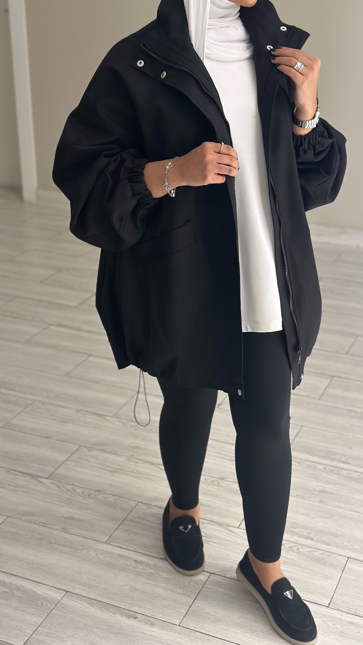 OVERSIZED JACKET - BLACK - الصورة 5