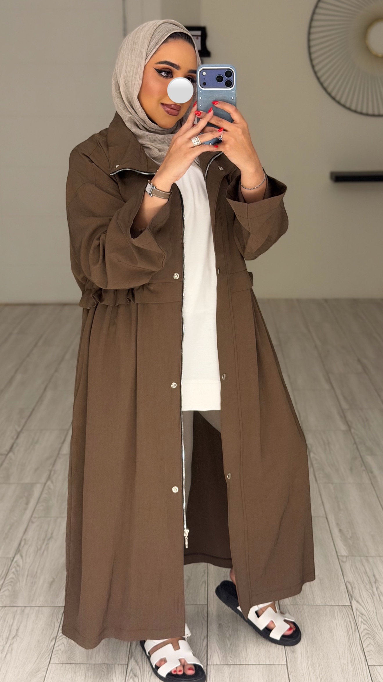 Relaxed trench coat - Mocha - الصورة 3