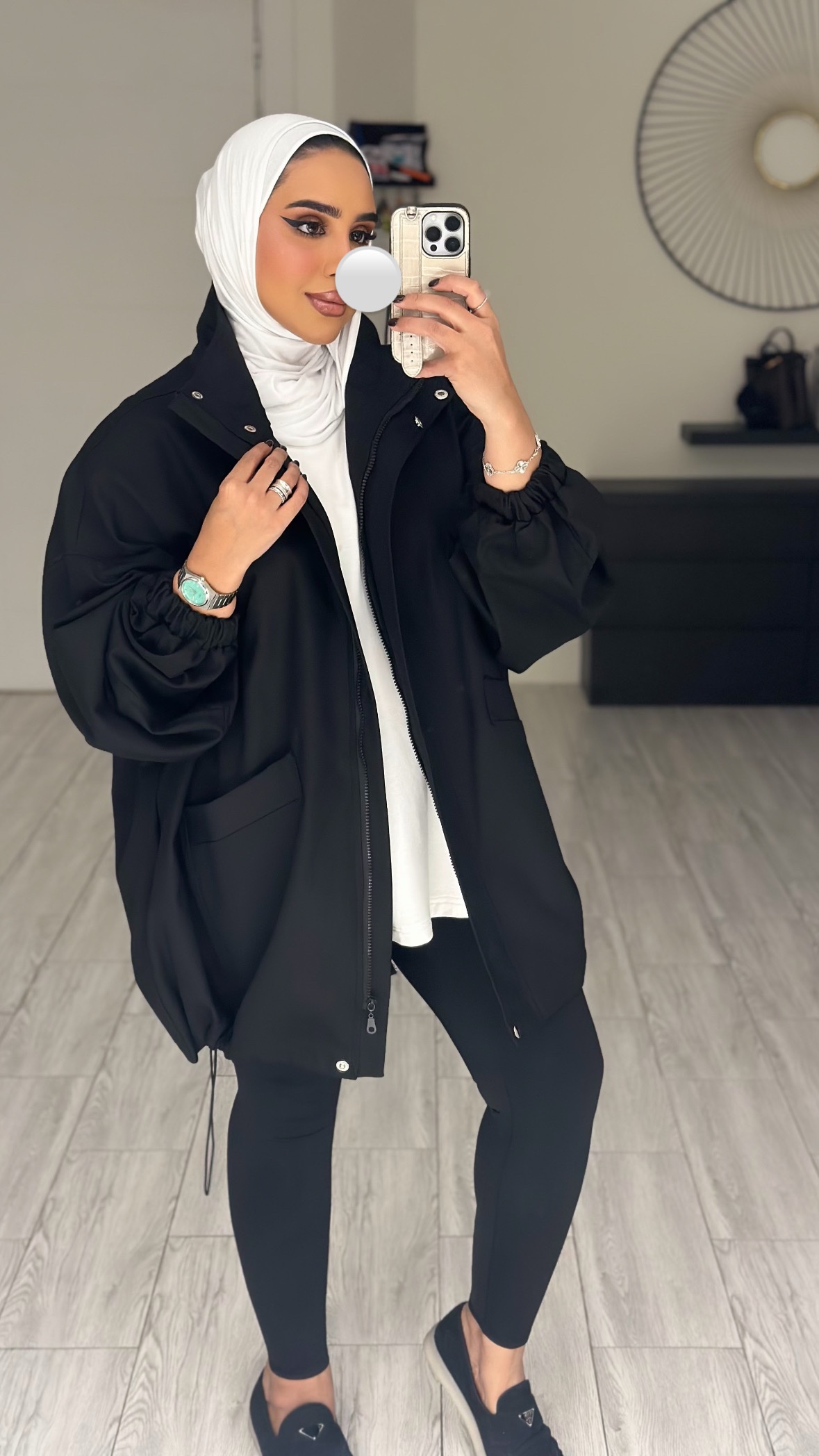 OVERSIZED JACKET - BLACK - الصورة 4